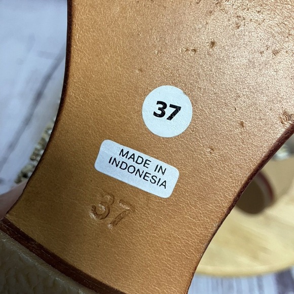 Cocobelle Sandals Womens 37/6 Sea Shells Back Zip Beachy Coastal - Picture 7 of 8